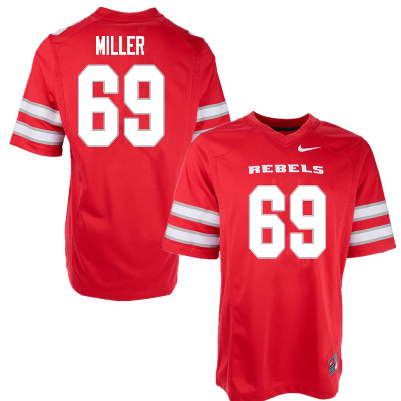 Men #69 Marcus Miller UNLV Rebels College Football Jerseys Sale-Red